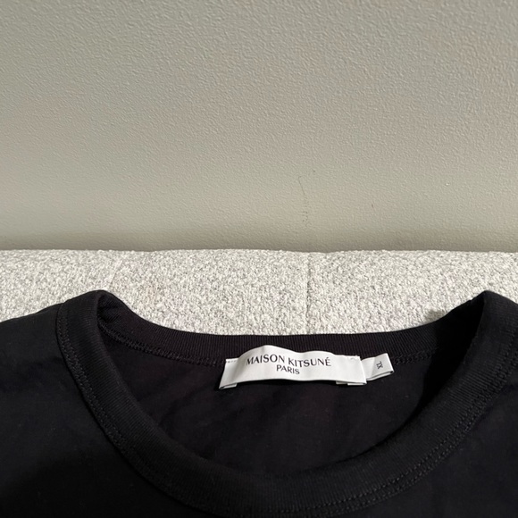 Black Maison Kitsune black t-shirt, XL - Picture 3 of 5